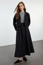 Smoked Parachute Fabric Dress Jacket Set
