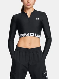 Women's T-shirt HeatGear Rib 1/4 Zip LS - Women