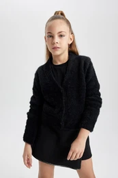 Girl V Neck Cardigan