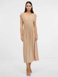 Light brown women's midi dress - Women's