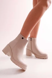 Women's Aycen Beige Skin Boots, Beige Skin