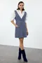 Modra Houndstooth Obleke za dame image