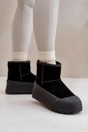 Warm Suede Snow Boots on Platform Big Star