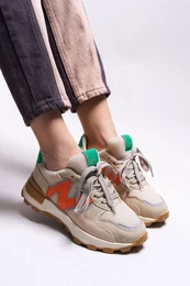 Rosatora Women's Sneaker 001210 Beige Orange