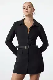 Black Belted Short Jumpsuit