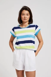 Women's striped T-shirt - blue