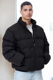99887 Oversize Mens Padding Jacket-BLACK