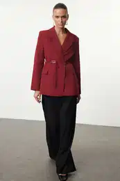 Burgundy Blazer Jacket