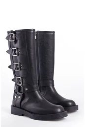 Biker Zippered Women's Boots