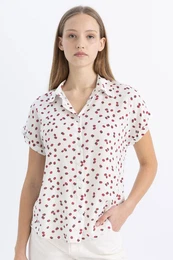 Cool Pineapple Patterned Short Sleeve Shirt