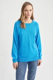 Relax Fit Crew Neck Basic Sweater