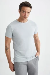 Slim Fit Crew Neck Short Sleeve T-Shirt