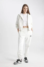 Coool Basic Elastic Waist Leg Pocket Jogger Sweatpants