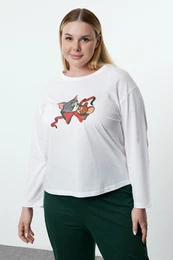Curve Green Tom & Jerry Licensed Knitted Pajama Set