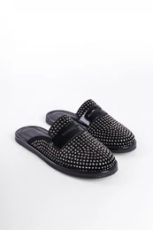 Velvet Stoned Closed Toe Women's Slippers
