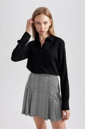 Regular Fit Basic Plain Buttoned Long Sleeve Shirt N2518az23au