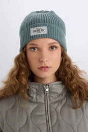 Women's City Themed Woven Labeled Beanie