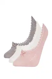 Women's Invisible 3-Pack Cotton Ballerina Socks