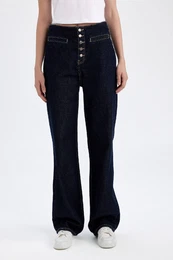 90's Wide Leg High Waist Long Jeans