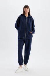 Standard Fit Pocket Laced Waist Elastic Leg Scuba Diving Fabric Jogger Sweatpants
