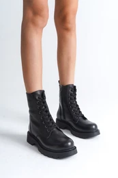Lace-up Genuine Leather Women's Boots