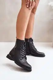 Workery Ankle Boots Women's Insulated Natural Leather Black