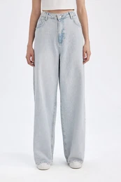 Wide Baggy Fit Extra Wide Mold Normal Waist Extra Wide Leg Jean Washed Trousers