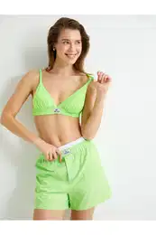 Pajama Bottoms Boxer Shorts with Elastic Waist Buttons