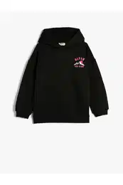 Hooded Sweat Long Sleeve Ski Printed Sweatshirt