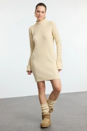 Stone Mini Knit Soft Texture Leggings Dress