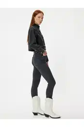 High Waist Jeans Skinny Fit Buttoned - Carmen Jeans