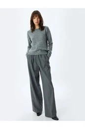 Long Sleeve Crew Neck Basic Knitwear Sweater