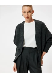 Long Batwing Sleeve Soft Texture Knitwear Cardigan