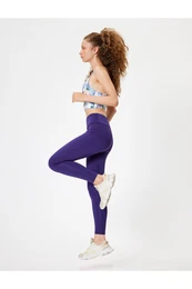 Sports Leggings High Waist Ankle Length Skinny Fit Interlock