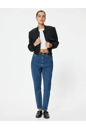High Waist Jeans Crop Straight Leg - Mom Jean