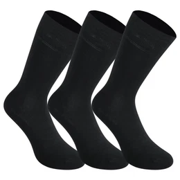 3PACK high bamboo black socks
