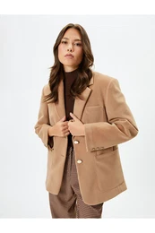 Blazer Jacket Buttoned Pocket Detailed