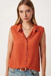 Happiness stanbul Women's Tile Sleeveless Viscose Shirt
