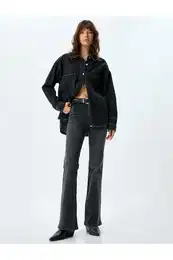 Flare Jeans Slim Fit High Waist Buttoned - Flare Jeans