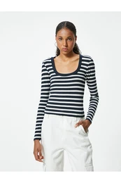 Long Sleeve T-Shirt Camisole U Neck Slim Fit
