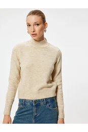 Turtleneck Knitwear Sweater Long Sleeve Soft Textured