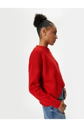 Basic Knitwear Sweater Crew Neck Acrylic Blend Long Sleeve