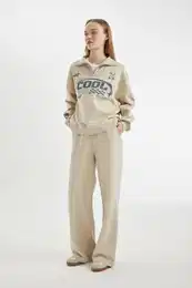 Cool Wide Leg Elastic Waist Laced Pocket Wide Leg Basic Plain Sweatpants