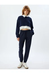 Jogger Sweatpants Pocket Detailed Tied Waist Ribbed Comfortable Cut