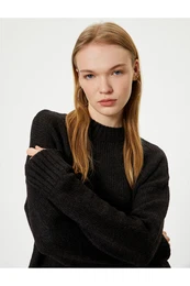 Knitwear Tunic Crew Neck Long Sleeve Acrylic Blend