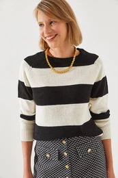 Women's Striped Sweater Raglan
