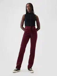 Corduroy trousers High Rise '90s - Women's