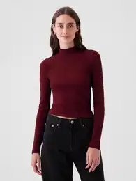 Ribbed crop t-shirt - Women's