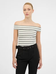 Black and white women's short-sleeved t-shirt - Women's