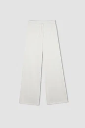 Standard Fit Jogger Sweatpants Basic Plain Elastic Waist Wide Leg Long Thick Fabric
